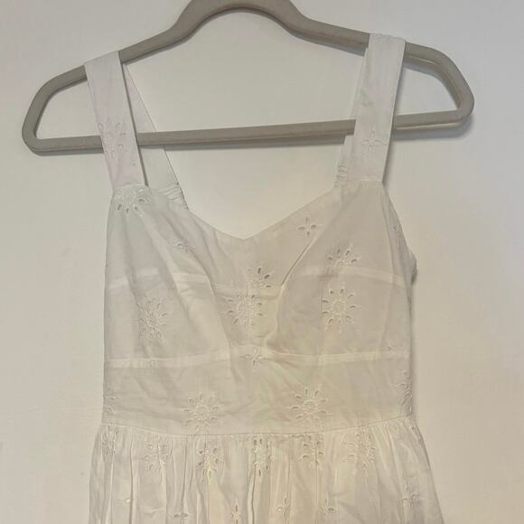 NWT J.Crew Eyelet Midi Dress In White Size 4 - Picture 5 of 9